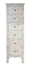 Mother of pearl narrow cabinet//Cabinet étroit en nacre