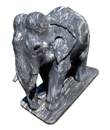  Black Marble Elephant//Éléphant en Marbre Noir