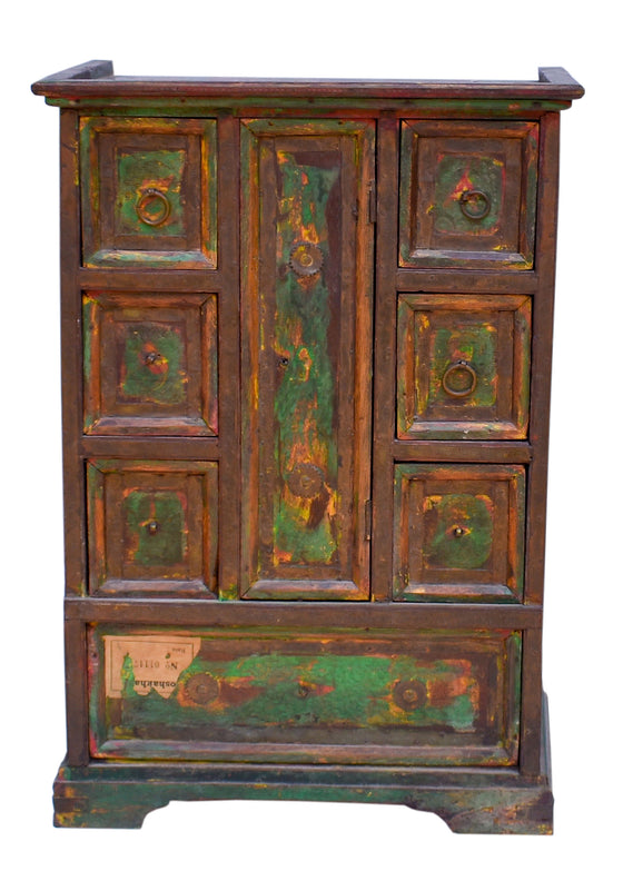Vintage green small cabinet//Petit meuble vert vintage