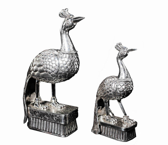 [[Small teak and silver bird///Petit oiseau en teck et argent]]
