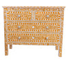 Orange mother of pearl dresser//Commode en nacre orange