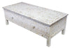 [[White mother of pearl coffee table///Table basse en nacre blanc]]