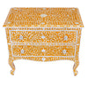 Orange mother of pearl chest//Coffre en nacre orange