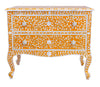 Orange mother of pearl chest//Coffre en nacre orange