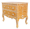 Orange mother of pearl chest//Coffre en nacre orange