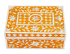 Orange mother of pearl box//Boîte en nacre orange