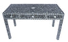 Black mother of pearl desk & stool set//Set bureau & tabouret en nacre noire