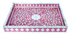 Mother of pearl inlay tray//Plateau incrusté en nacre