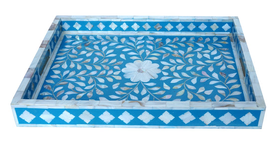 Mother of pearl inlay tray//Plateau incrusté en nacre