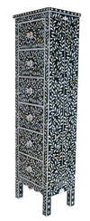 Mother of pearl narrow cabinet//Cabinet étroit en nacre