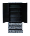 [[Mother of pearl inlay cabinet with 3 drawers///Cabinet incrusté en nacre à 3 tiroirs]]