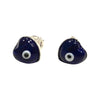 [[Sterling silver heart shaped evil eye earring - blue///Boucles d'oreilles en argent sterling en forme de coeur et de mauvais oeil - bleu]]