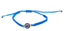  [[Evil eye knitted macrame bracelet - turquoise///Bracelet en macramé tricoté avec un mauvais œil - turquoise]]