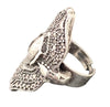 [[Silver plated adjustable ring///Bague réglable en métal argenté]]