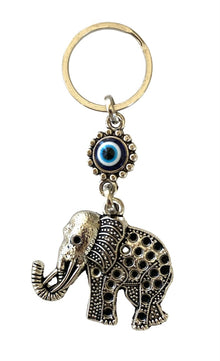  [[Evil eye metal elephant key chain///Porte-clés en métal mauvais œil en forme d'éléphant]]