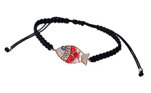  [[Fish and evil eye knitted macrame bracelet///Bracelet en macramé tricoté avec mauvais œil et poisson]]