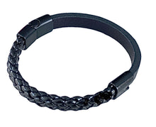  [[Knitted leather bracelet with a magnetic lock///Bracelet en cuir tricoté avec fermeture magnétique]]