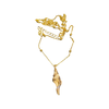 [[Shell pendant with touches of gold///Pendentif en forme de coquillage avec des touches d'or]]