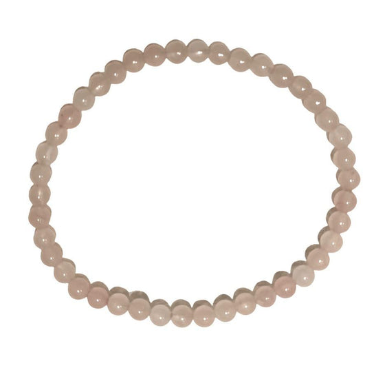[[Natural stone rose quartz bracelet///Bracelet en pierre naturelle de rose quartz]]