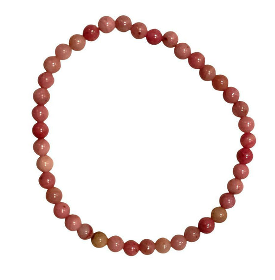 [[Natural stone rhodochrosite bracelet///Bracelet en pierre naturelle de rhodochrosite]]