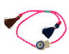 [[Hamsa protection bracelet with tassels///Bracelet Hamsa avec pompoms]]