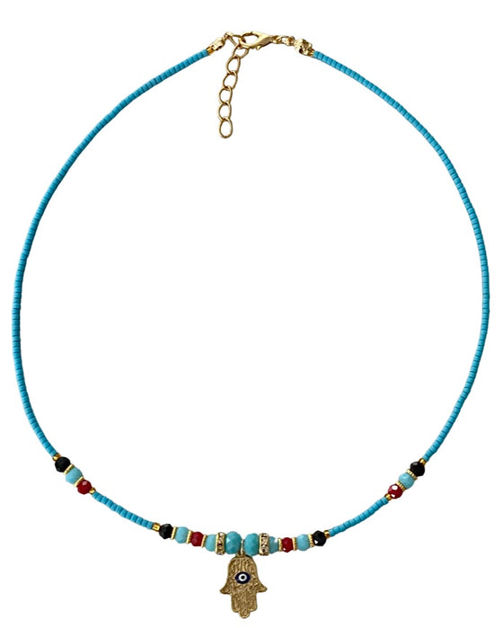 [[Hamsa protection necklace///Collier de protection Hamsa]]