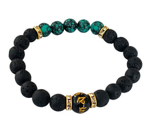  [[Lava stone healing bracelet - turquoise///Bracelet de guérison en pierre de lave - turquoise]]