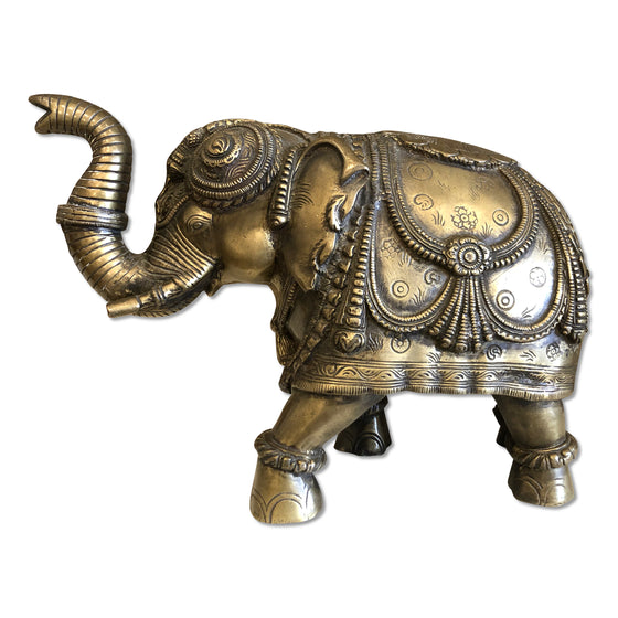 [[Vintage brass elephant///Vieux éléphant en laiton]]