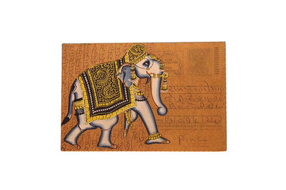 Old Hand Painted Postcard//Carte Postale Recyclée Ancienne