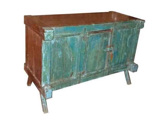 Old Turquoise Damchiya Chest//Coffre ancien Damchiya turquoise