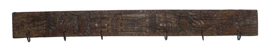 [[Old teak panel with hooks///Ancien panneau en teck avec crochets]]