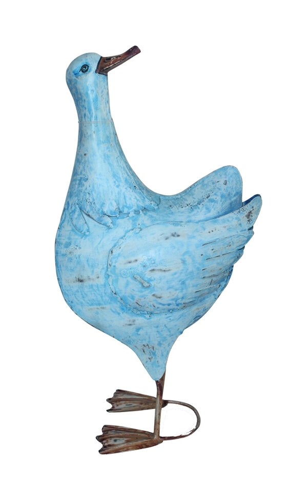 [[Pastel blue metal duck///Canard en métal bleu pastel]]