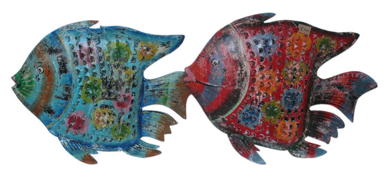 [[Colorful metal fish lantern///Lanterne poisson colorée en métal]]