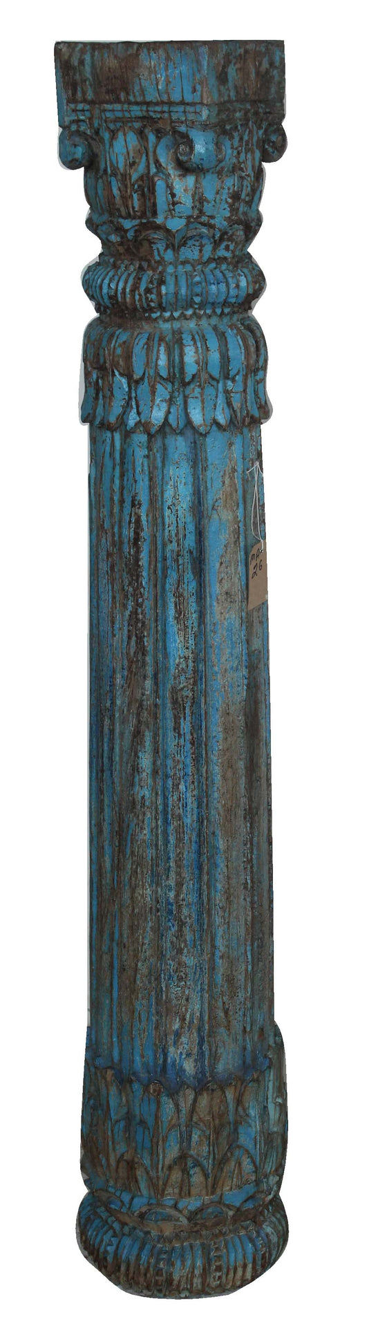 [[Jodhpur blue : Old pillar candle stand///Jodhur blue : bougeoir avec ancien pilier]]
