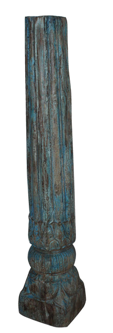  [[Jodhpur blue : Old pillar candle stand///Jodhpur blue : bougeoir avec ancien pilier]]