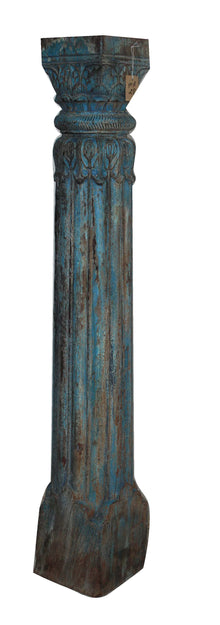  [[Jodhpur blue : Old pillar candle stand///Jodhpur blue : bougeoir avec ancien pilier]]