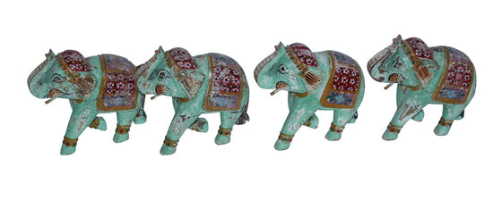 [[Vintage turquoise elephant statue///Vieille statue d'éléphant turquoise]]