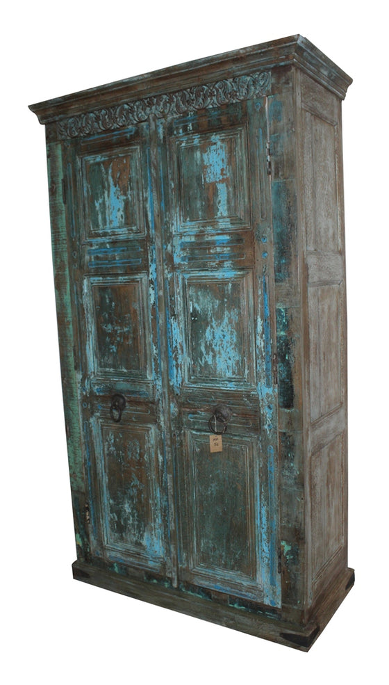 [[Massive wooden cabinet with old teak doors///Armoire en bois massif avec portes en teck ancien]]