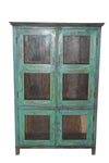 [[Jodhpur blue : Vintage glass cabinet///Jodhpur bleu : Vieille vitrine en verre]]