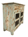 [[Indian vintage glass cabinet with drawers///Vitrine indienne vintage avec tiroirs]]