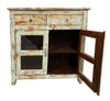 [[Indian vintage glass cabinet with drawers///Vitrine indienne vintage avec tiroirs]]