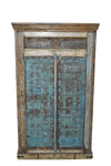 [[Indian vintage cabinet with old pitara doors///Meuble vintage indien avec portes anciennes en pitara]]