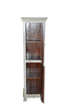 [[Tall and narrow pastel cabinet with carved doors///Armoire pastel haute et étroite avec portes sculptées]]