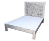 [[Mandala jali bedframe : Whitewashed///Cadre de lit mandala jali : Blanchi à la chaux]]