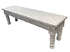 [[Whitewashed Jali bench///Banc Jali blanchi à la chaux]]