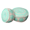 [[SURYA embroidered cotton pouf : Mint///SURYA pouf brodé en coton : Menthe]]