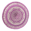 [[SURYA embroidered cotton pouf : Light Purple///SURYA pouf brodé en coton : Violet clair]]