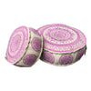 [[SURYA embroidered cotton pouf : Purple///SURYA pouf brodé en coton : Violet]]