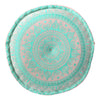 [[SURYA embroidered cotton pouf : Mint///SURYA pouf brodé en coton : Menthe]]