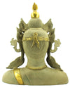 [[Antique gray and gold brass Buddha///Buddha en laiton gris et or antique]]